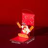 Chinese Red Envelopes Creative 3D Pop Up Lucky Money Pocket Hong Bao Chinese New Year Red Packet for Spring Festival Wedding