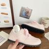 Pink German Training Board Shoes Female Ugly Cute Autumn New Chic Niche Casual Round Head Student Big Head Forrest Gump White Shoes