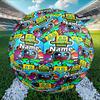 Custom Name Personalized Geometry Dash Print Size 5 Soccer Ball Training & Match Football, for Team, Kicking, Gift for Football