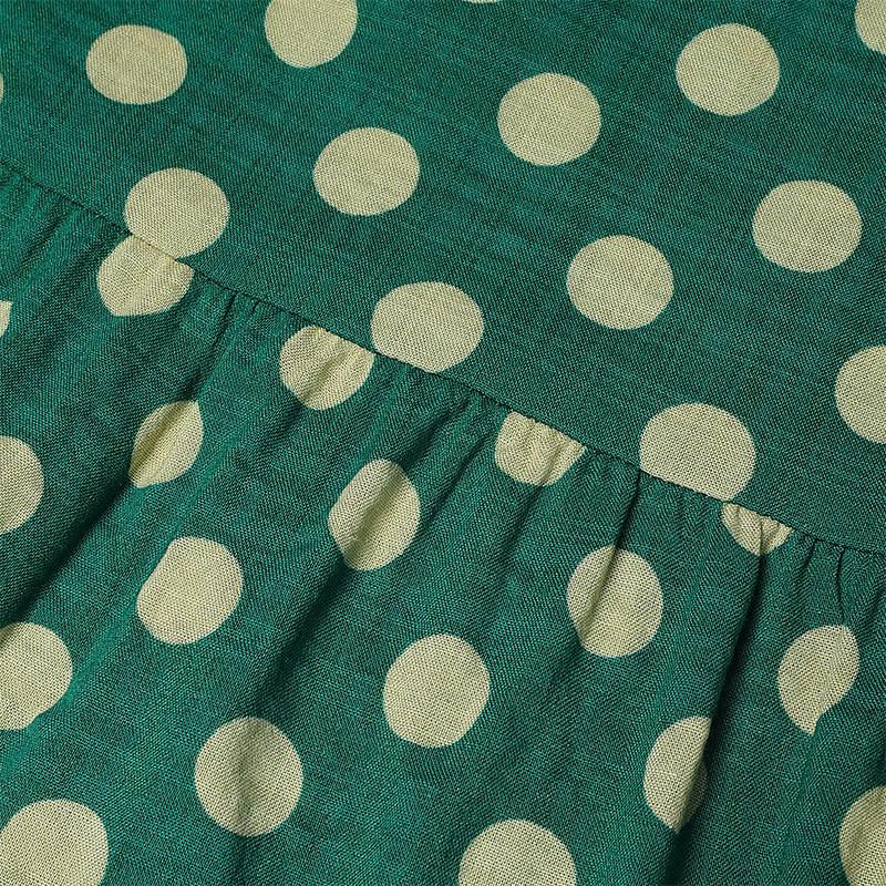 ZANZEA Женское повседневное платье с круглым вырезом и коротким рукавом в горошек