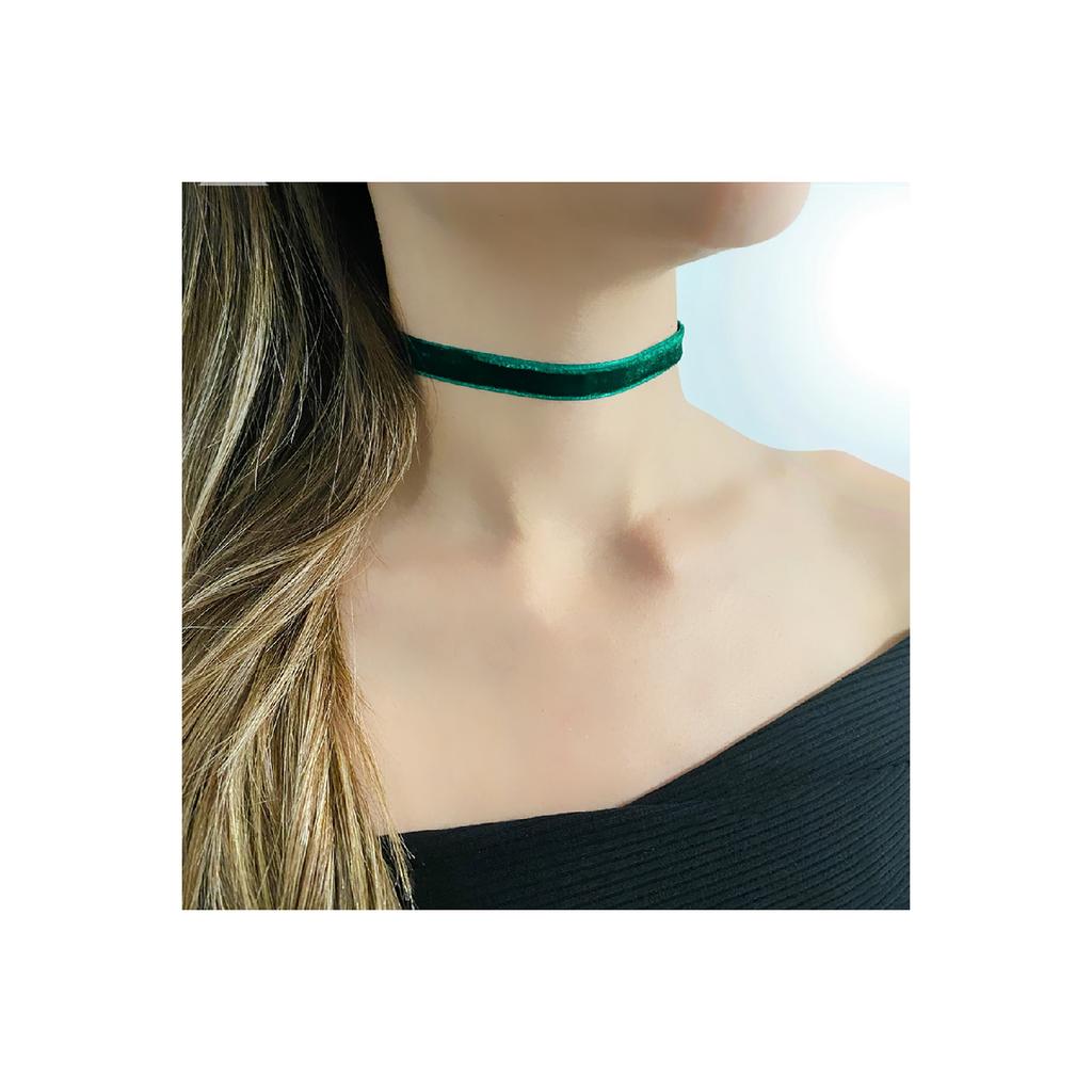 Light Brown Velvet Collar Necklace