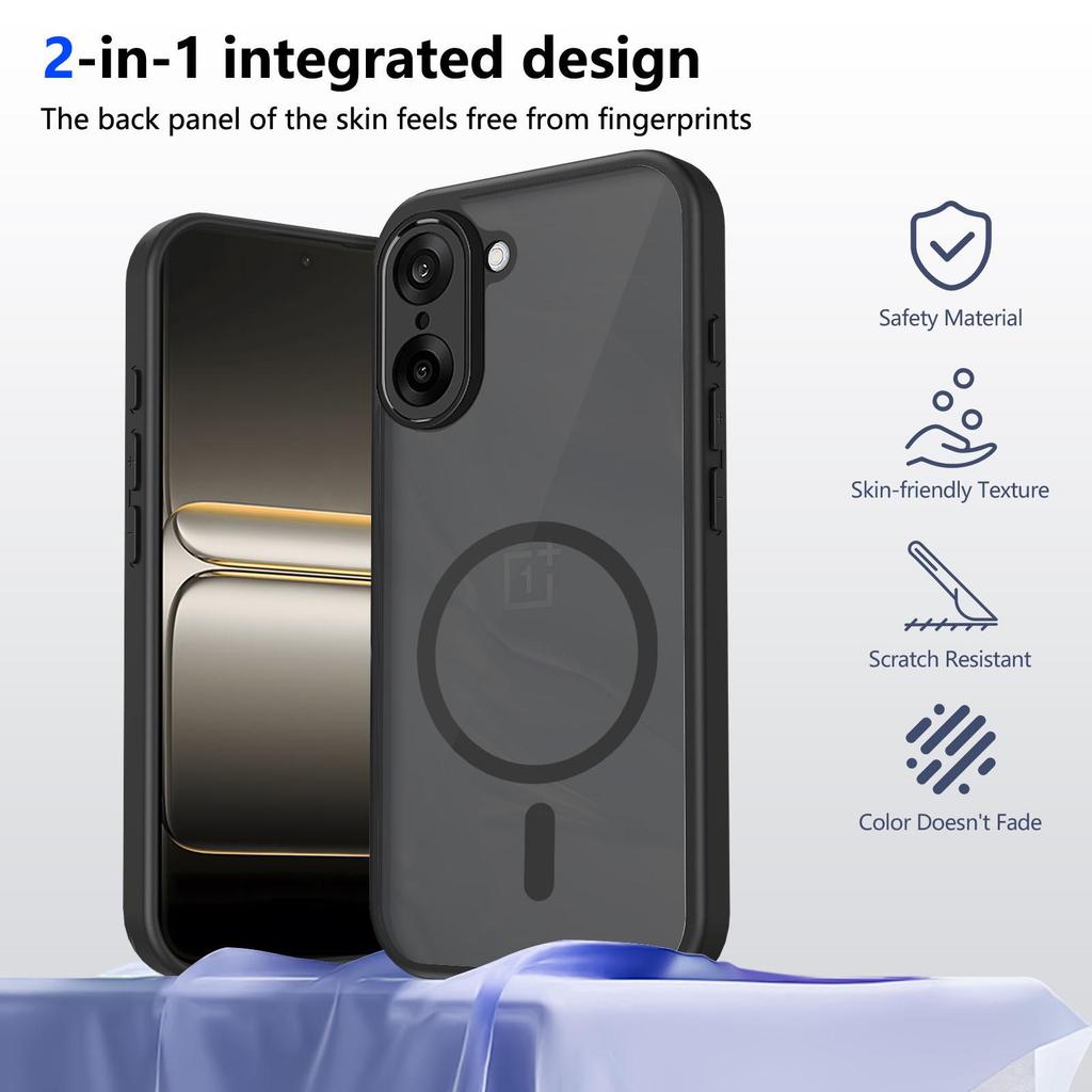 Magnetische, matte, stoßfeste Hülle für 1+ Nord 5