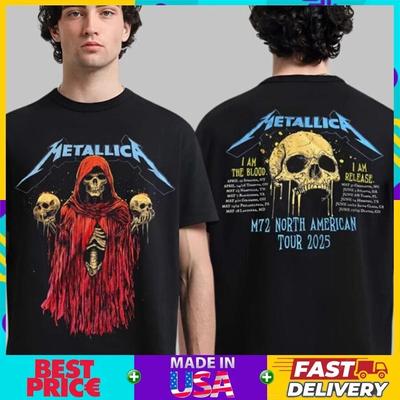 M72 Канада 2025 Тур Metallica Стиль Рок-группа Концертная Футболка Подарок Фанату Унисекс Футболка