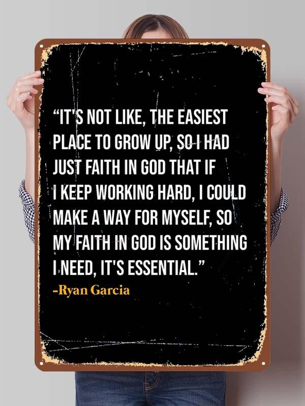 Райан Гарсия Боксер Металлические Знаки Эстетика Декора Комнаты Мужчины Индивидуальный Боксерский Постер Жестяные Таблички для Настенного Искусства Мужской Пещеры Винтажная Металлическая Табличка