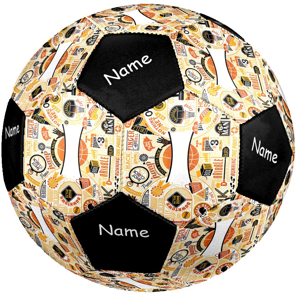 Custom Name basketball Theme Size 5 Soccer Ball, Suitable for Both Indoor and Outdoor Matches, a Gift Suitable for Everyone.