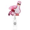 Retractable Badge Scroll Pull-tab Fastener ID Clip Funny Goose Nurse Badge Reel  Nursing Student
