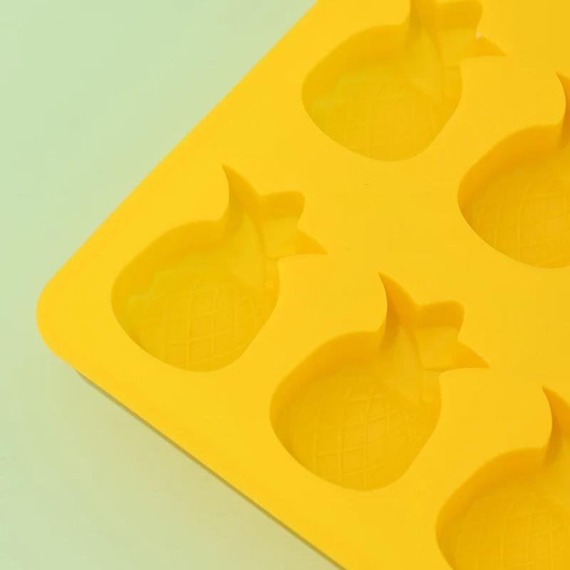 Silicone Mold 12 Hole Pineapple Ice Cube Maker Ice Tray Chocolate Cake Cookie Mousse Muffin Baking Moulds DIY Candle Soap