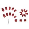 Fake Nail Medium-Long Wine Red Safe Wear-resistant Perfect Fitting Fake Nail for Festivals Special Occasions