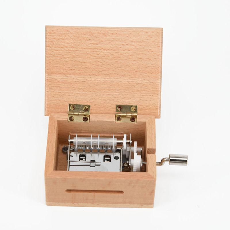 Wooden Hand Cranked Music Box with Paper Tapes and Puncher for Custom Music Composition and Creative DIY Entertainment