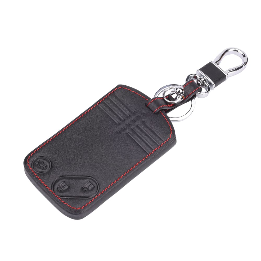 [Kinotaka] Mazda Car Leather Remote Card 3 Button Key Case for Demio Axela Sports,