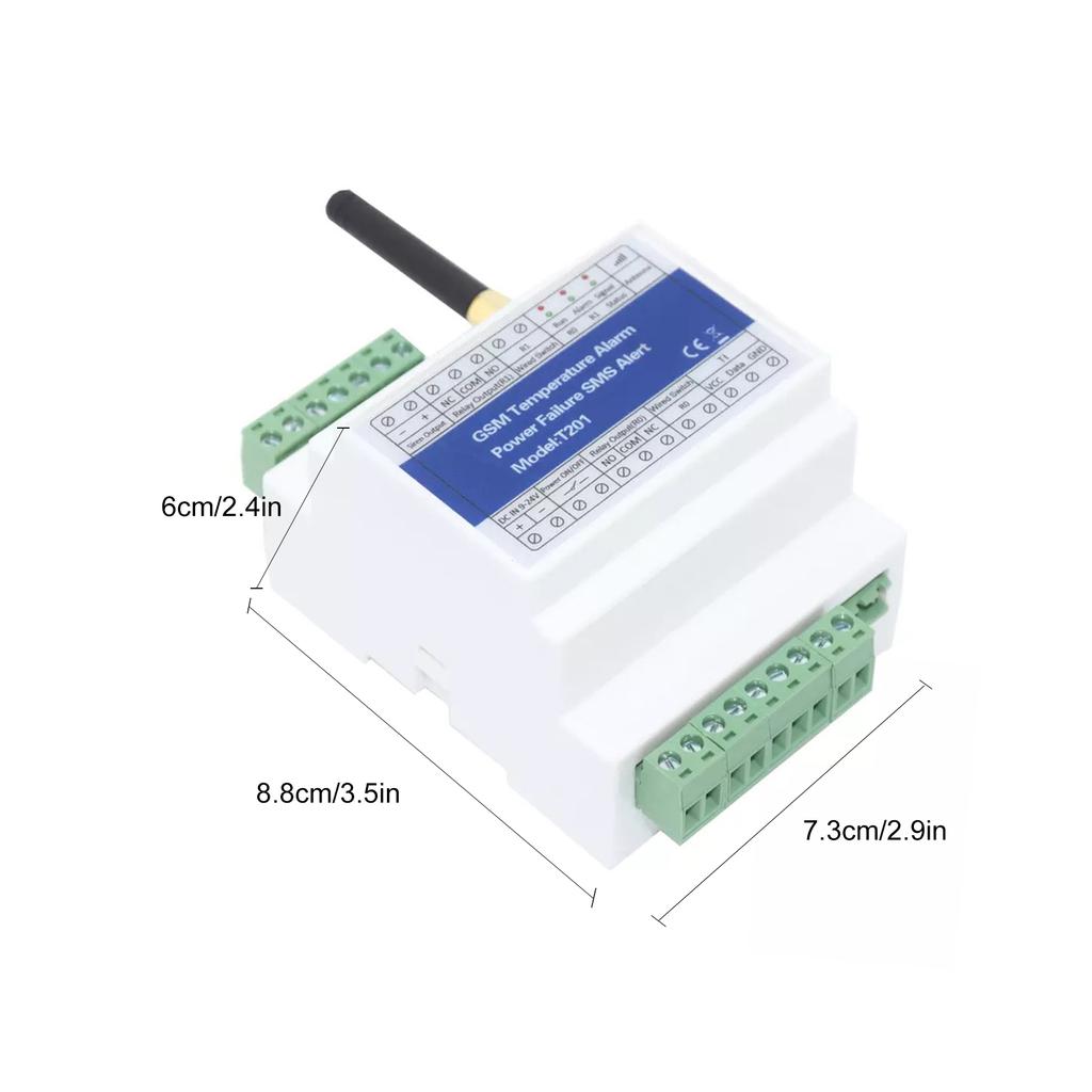 GSM Удаленное реле Контроллер доступа T201 GSM Сигнализация по температуре 2G/3G/4G Мониторинг состояния питания SMS-сигнализация о сбое питания 2 релейных выхода Температу