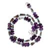 Natural Amethyst Smoky Quartz Gemstone Smooth Beads Necklace 17" UB-4560 UB-4560