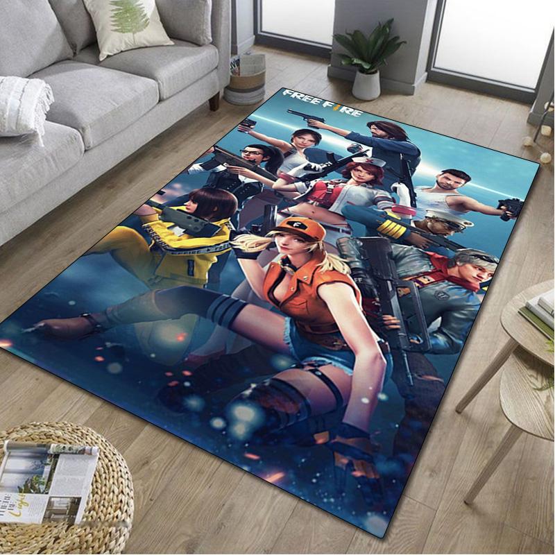 1Pc Free Fire Print Rug - home decoration Carpet For Living Room Bedroom Flooring Computer Chair Area Rug