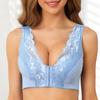 Women's Plus Size Underwear Sexy Push Up Bras Wireless Front Closure Brassiere Deep V Lace Bra Tops Thin Cup Sexy Lingerie