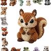 Cute Diy Handmade Colorful Beaded Animal Figurines Material Kit Perfect For Home Desktop Decor Ideal Gifts For Craft Lovers