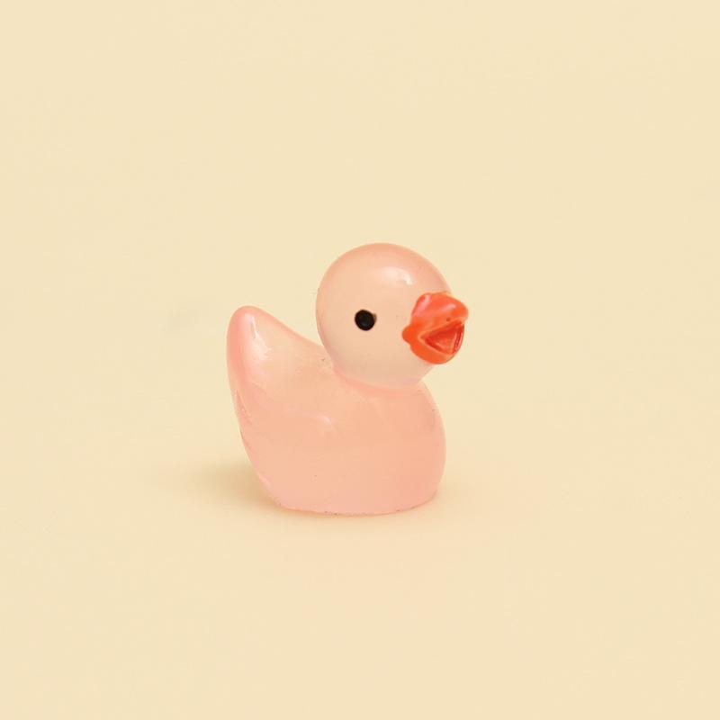 Miniature Colorful Luminous Duck Resin Ornaments for Micro Landscape and Moss Decor