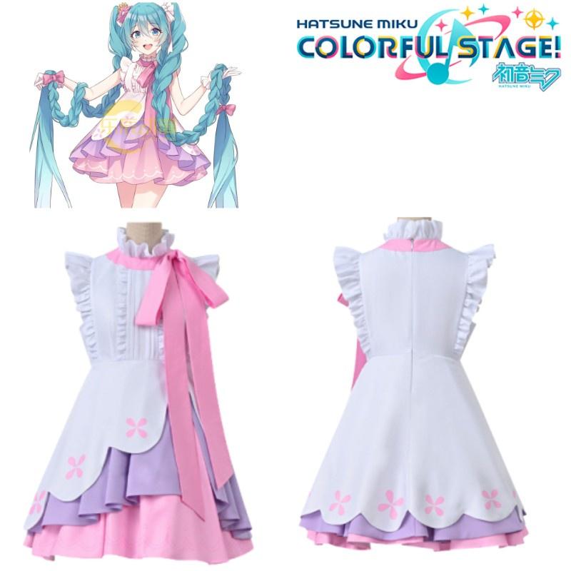 Милый и прекрасный косплей-костюмный набор Hatsune Miku длинные волосы принцесса