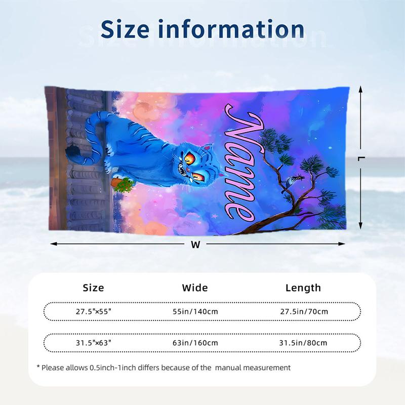 kpop demon hunters Custom Name Printed Beach Towel Personalized Soft Towel For Swimming Beach Travel