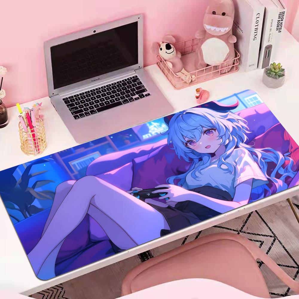 Genshin Impact Ganyu Mouse Pad Gamer Anime Sexy Girl Large Desk Mat Computer Gaming Peripheral Accessories MousePad