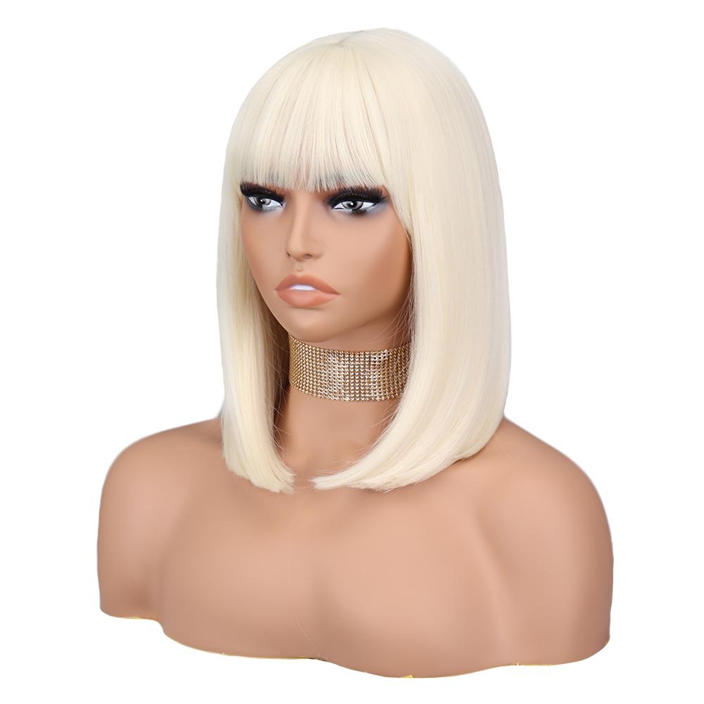 LISI HAIR Короткие парики Боб лавандового фиолетового цвета с челкой Синтетический красочный парик для косплея на каждый день для женщин из натуральных волос