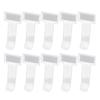 10 Pcs Card Clip Firm Bill Change Parking Ticket Permit Space Saving Transparent Clip