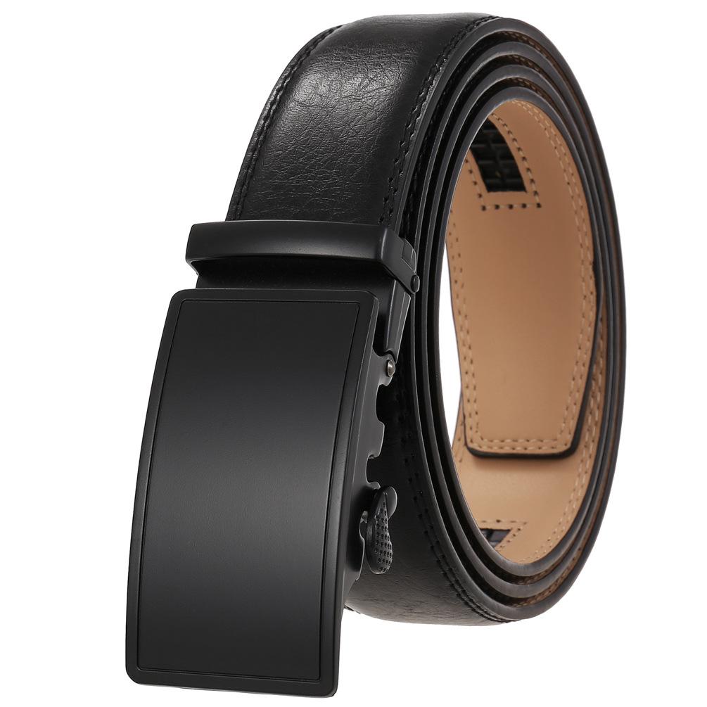 1шт. Модный ремень с автоматической пряжкой, мужской ремень, двухслойная воловья кожа Ly35-1070-1