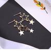 Simple Temperament Hollow Star Asymmetric Alloy Earrings Female Jewelry Gift
