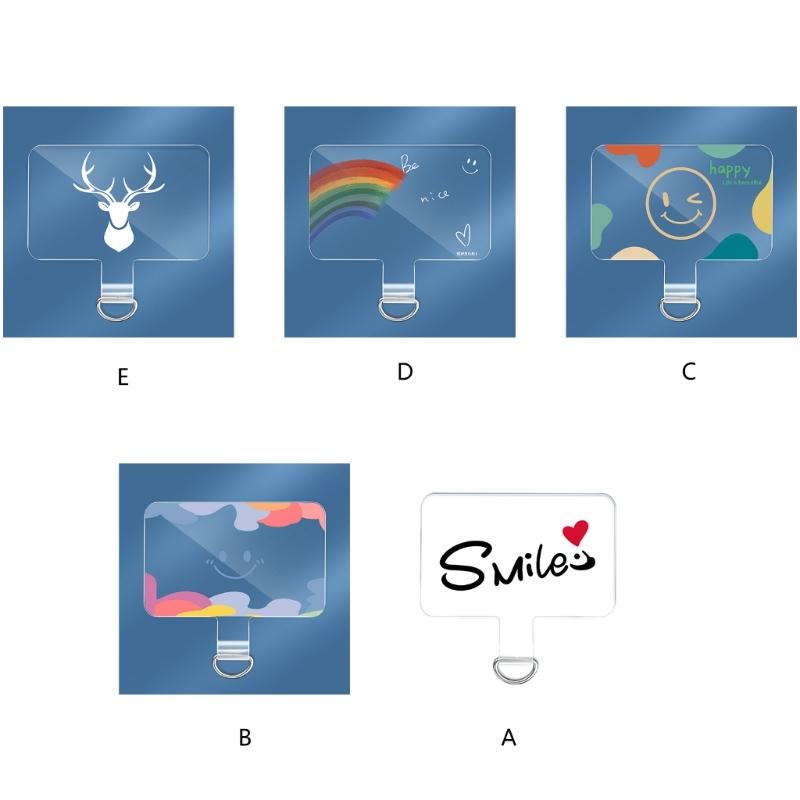 Universal Cellphone Anchors Phone Lanyard Patches Pad Tether Tab for Drop Protections Phone Strap Connector with Rings