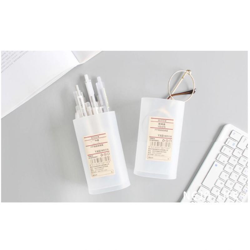 Прозрачный пенал, пластиковый простой канцелярский однотонный студенческий пенал