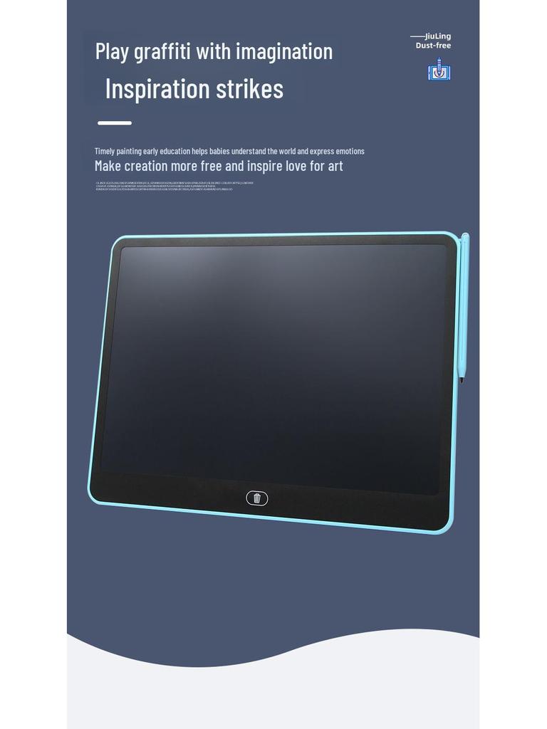 Children's Large LCD Handwriting Tablet with One-Click Clear Feature for Drawing and Writing