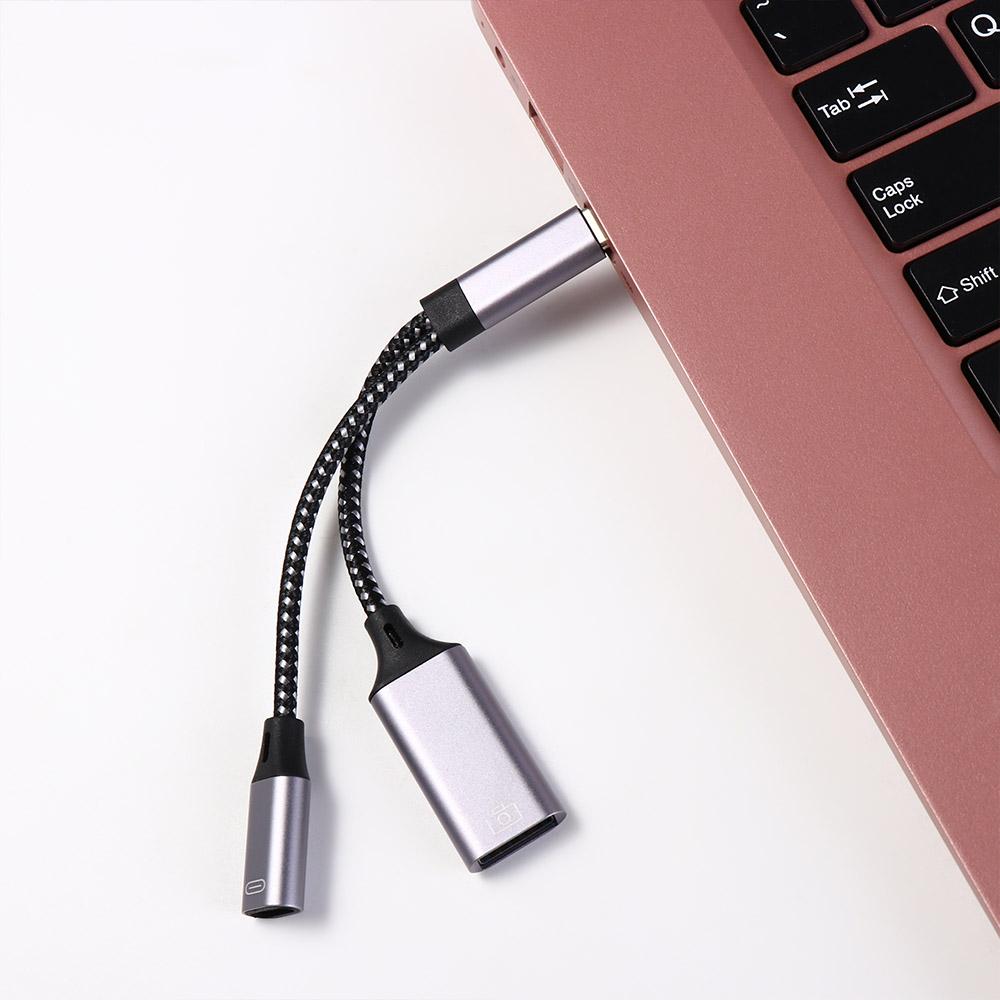 Y-разветвитель USB C OTG кабель телефонный адаптер зарядный адаптер Type C OTG телефонный адаптер