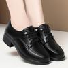 Black Work Shoes Women's Spring and Autumn Leather Shoes Are Not Tired After Standing for a Long Time Women's Shoes with Soft Soles and Comfortable