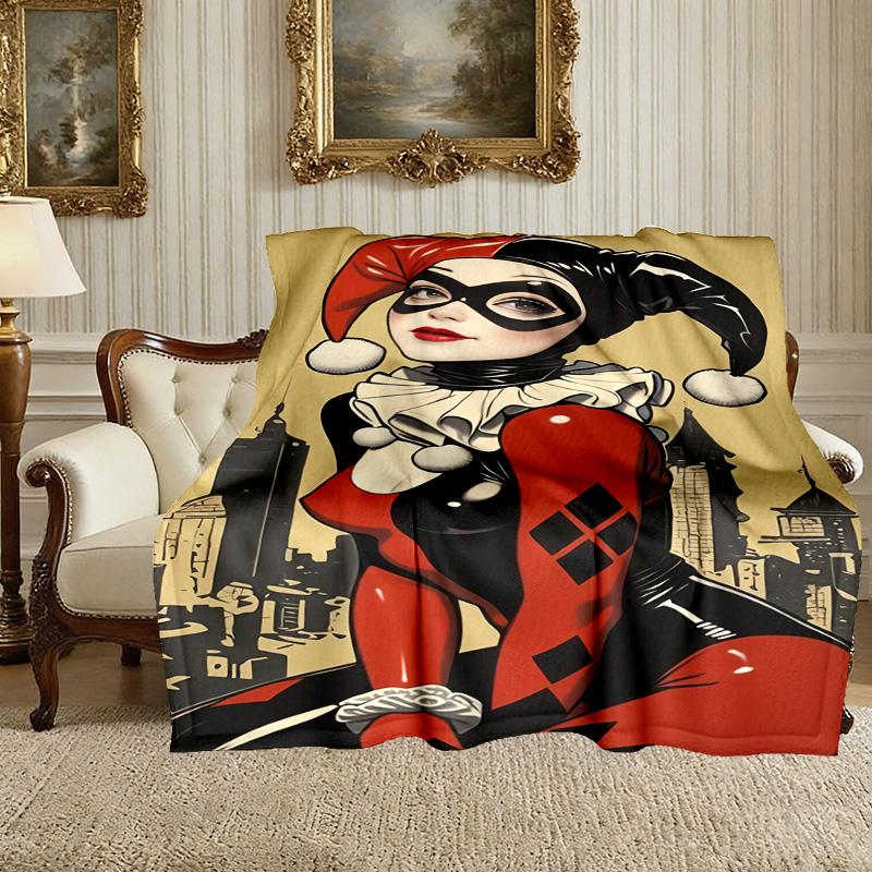 1pc Snug JOKER Blanket, Lightweight & Durable Print Blanket, Perfect for Home, Couch, Bed, Picnic, Travel, Office