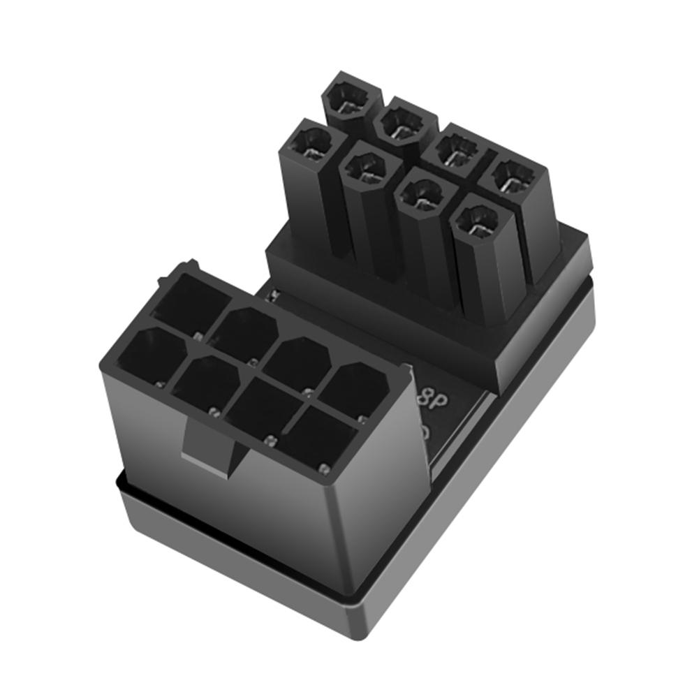ATX 8Pin 6Pin Female to 8Pin 6Pin Male 180 Degree Angle Adapter for Desktops GPU Splitter Cable Computer Accessories