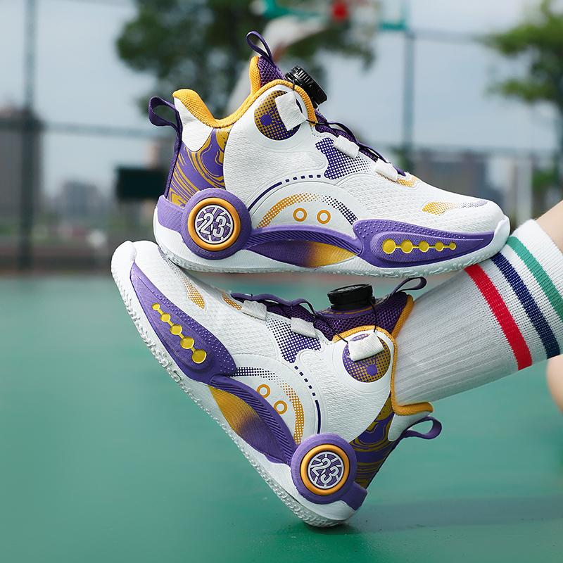 31-40 Детская и подростковая обувь больших размеров Удобная Удобная Модная Спортивная обувь Высокие баскетбольные кроссовки