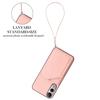 For Vivo V50 Lite 5G Case Card Holder Kickstand Skin-Touch Phone Cover with Wrist Strap