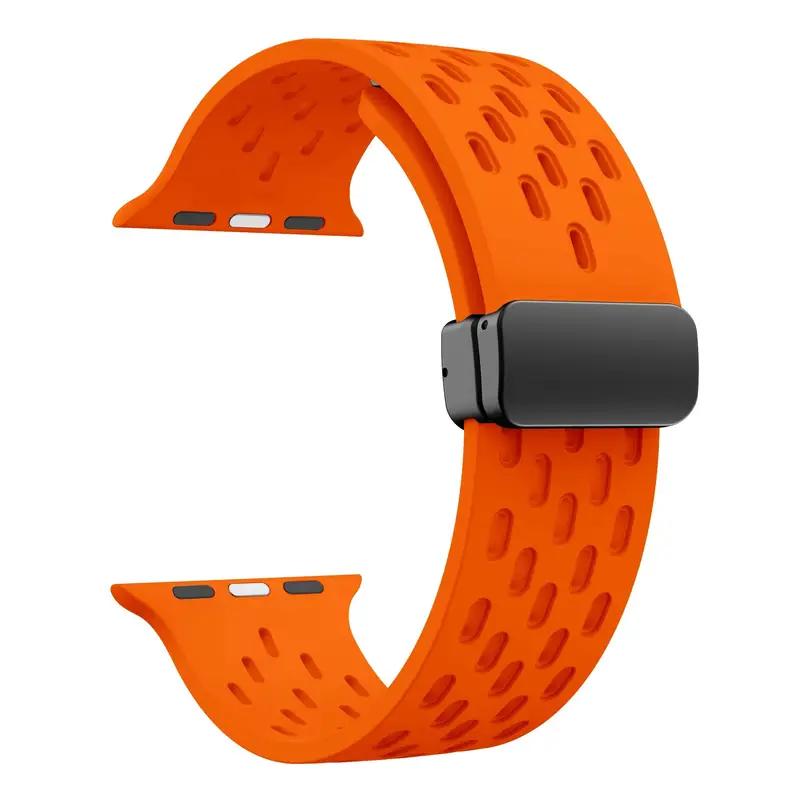 Силиконовый ремешок для Apple Watch band 49мм 45мм 44мм 42мм 46мм 40мм 41мм Браслет Correa iWatch Series 11 9 8 10 SE 7 6 5 Ultra 2