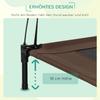 Elevated Dog Bed with Canopy, Pet Bed, Dog Lounger Outdoor with Roof, Breathable, Taffeta Fabric for Camping Coffee 92 x 76 x 90 cm