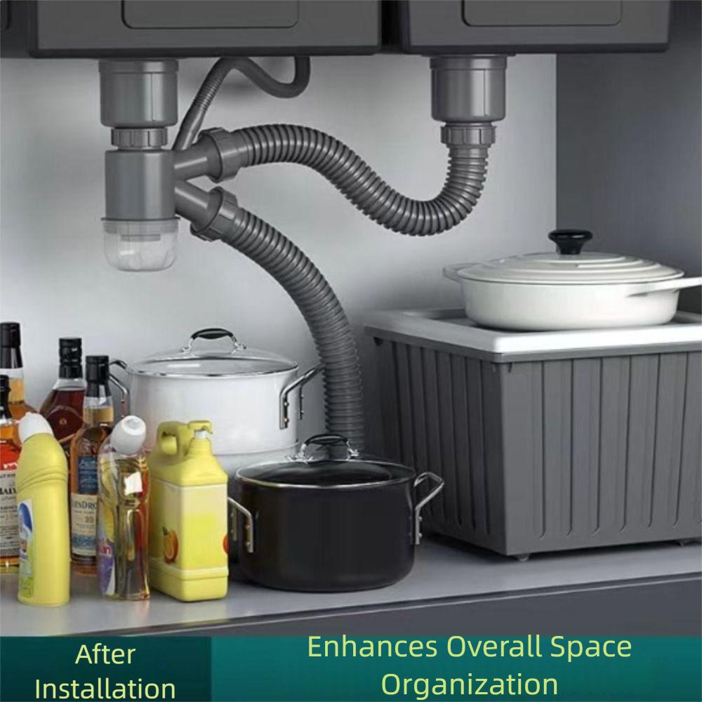 Водонепроницаемый кухонный слив из нержавеющей стали, дезодорирующая сливная труба, кухонная раковина