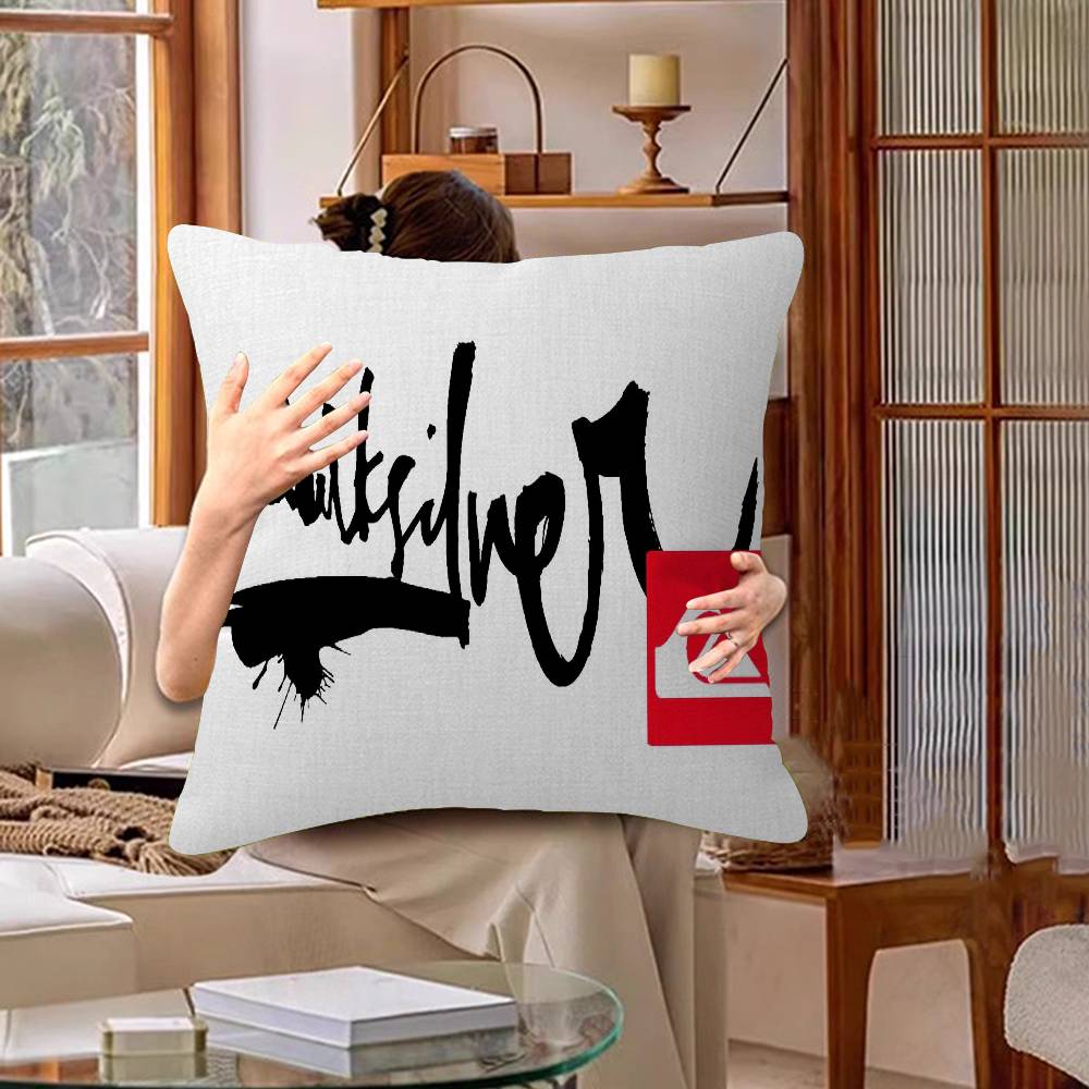Q-QuiksilverS Логотип Наволочка Декор Подушки Чехол для Подушки Напечатанный Чехол на Подушку Для Дивана