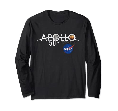 Логотип 50-летия миссии Аполлон-11 (Проблемные) - Футболка с длинным рукавом NASA