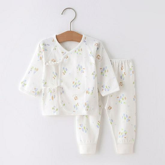 Детский трехслойный теплый комбинезон из чистого хлопка: Весенний стеганый комбинезон для новорожденных, подходящий для ползания и ношения на открытом воздухе.