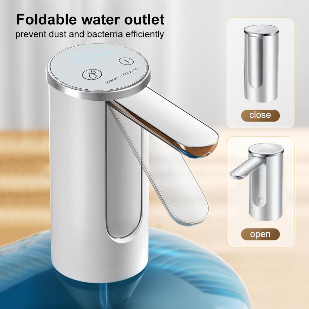 Gallon Water Pump Electric Bottle Automatic Water Dispenser Pump 19 Liters Foldable Desktop Water Bottle Pump H3 Rechargeable