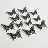Black 3D Butterfly Wall Stickers for Living Room, Holiday, or Wedding Decoration