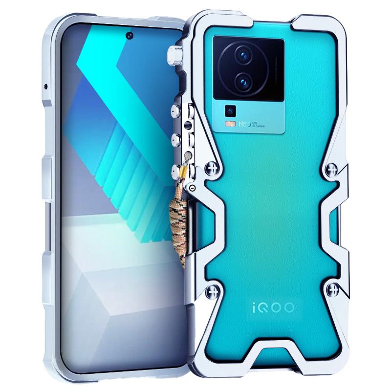 Для vivo iQOO Neo7 5G/Neo7 SE 5G/Neo7 Racing 5G/Neo7 Speed 5G/Neo8 5G/Neo8 Pro 5G Чехол Металлический чехол для телефона из алюминиевого сплава с ремешком