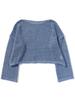 B:MING LIFE STORE by BEAMS Women's L/S Knit Mixed Yarn Pullover In Blue Freee