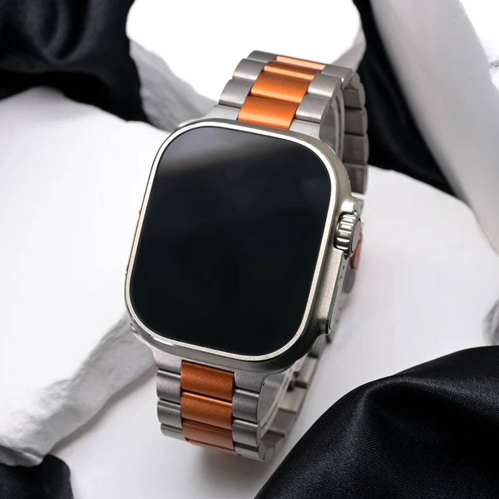 Титановый браслет для Apple Watch Band Ultra 2/1 49 мм 46 мм 45 мм 44 мм Деловая мужская ремешок для Iwatch 10 7 8 9 4 5 6 SE Аксессуары