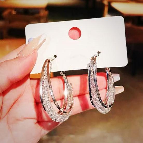 Красивые женские серьги-кольца, высококачественные, антидеформированные, долговечные