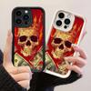 JT196 Череп с короной для iPhone 17 16 15 14 Pro Max Samsung S26 S25 Ultra A17 A16 A07 A56 A06 A55 A15 Xiaomi 15T Redmi 15c 14C Note 13 14 Мягкий чехол из ТПУ