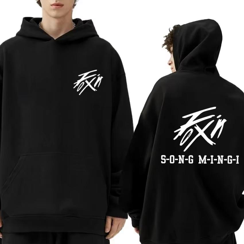 ATEEZ FIX ON Mingi Merch Felpa con Cappuccio Vintage Kpop Moda Coreana Manica Lunga Streetwear Invernale Felpa con Cappuccio Unisex